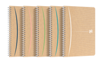 OXFORD Touareg spiraalblok A5 geruit 5mm 90 vel 90g soepele kartonnen kaft beige assorti