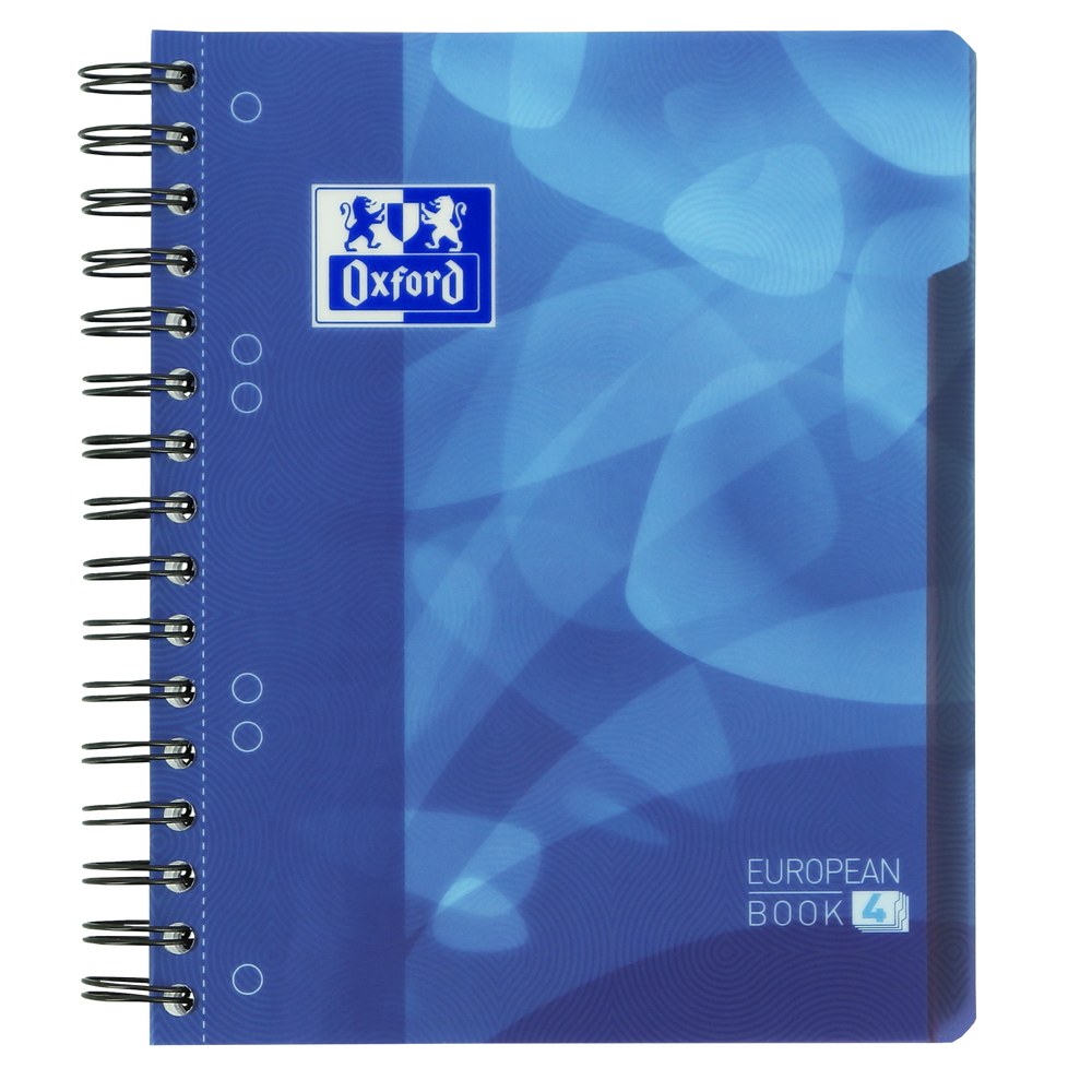Oxford School # projectbook A5+ gelijnd 6 gaats 120 vel 90g soepele kunststof kaft blauw