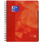 Oxford School # projectbook A4+ geruit 5mm 4 gaats 120 vel 90g soepele kunststof kaft rood
