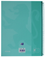 Oxford School Europeanbook # notitieboek - gekleurde rand - A4+ - geruit 5mm - 80 vel - hardcover - pastel turquoise