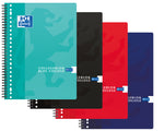 Oxford School # collegeblok A4+ geruit 10mm 23 gaats 80 vel 90g soepele kartonnen kaft assorti